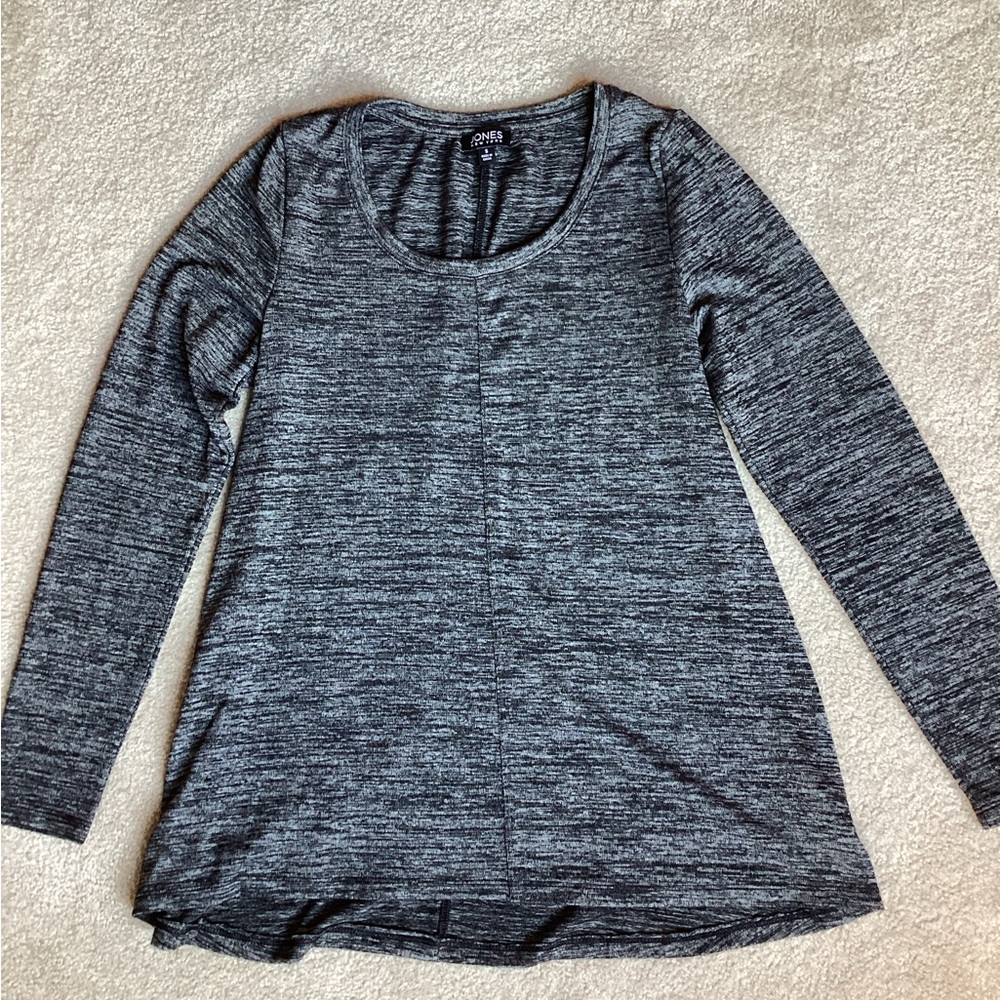Jones New York Heather Gray Long Sleeve Top
